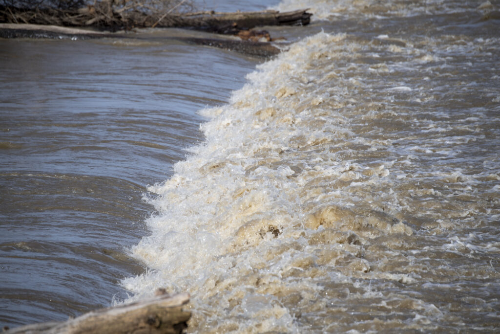 Sacramento River flows after January 2023 storms. Photo: Kenneth James, DWR