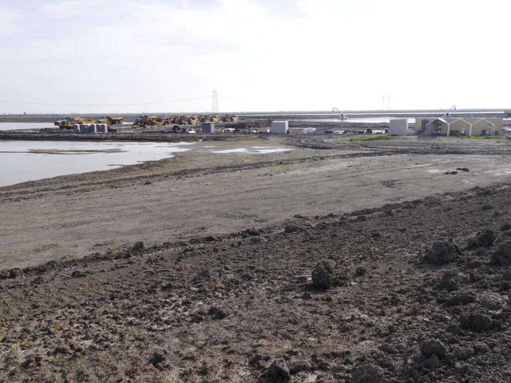 Construction site at Lookout Slough in February 2023. Photo: Janet Byron